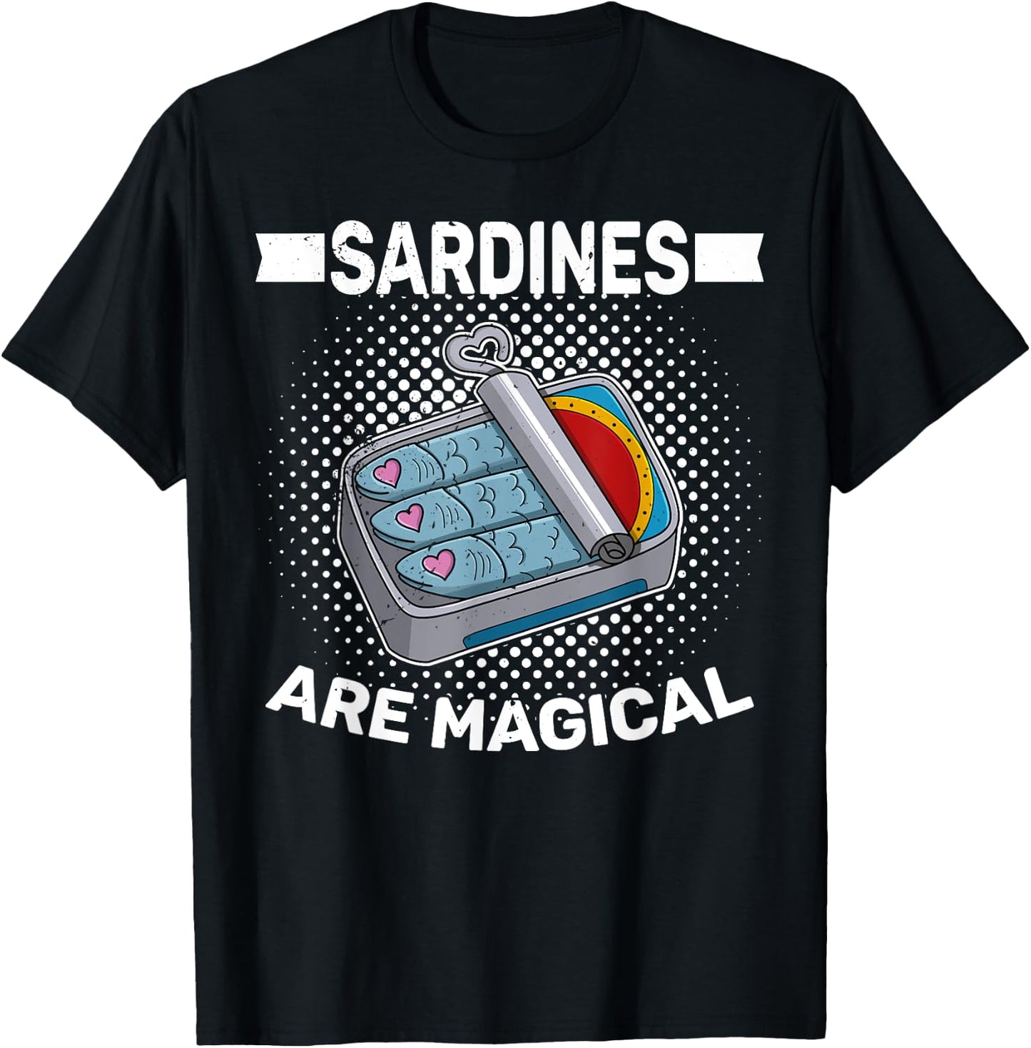 Sardine Anchy, Fish Food Can Fish Kitchen Ocean T-Shirt - T-Shirt | Black