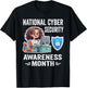 National Cyber Security Awareness Month Tech Security Team T-Shirt - T-Shirt | Black