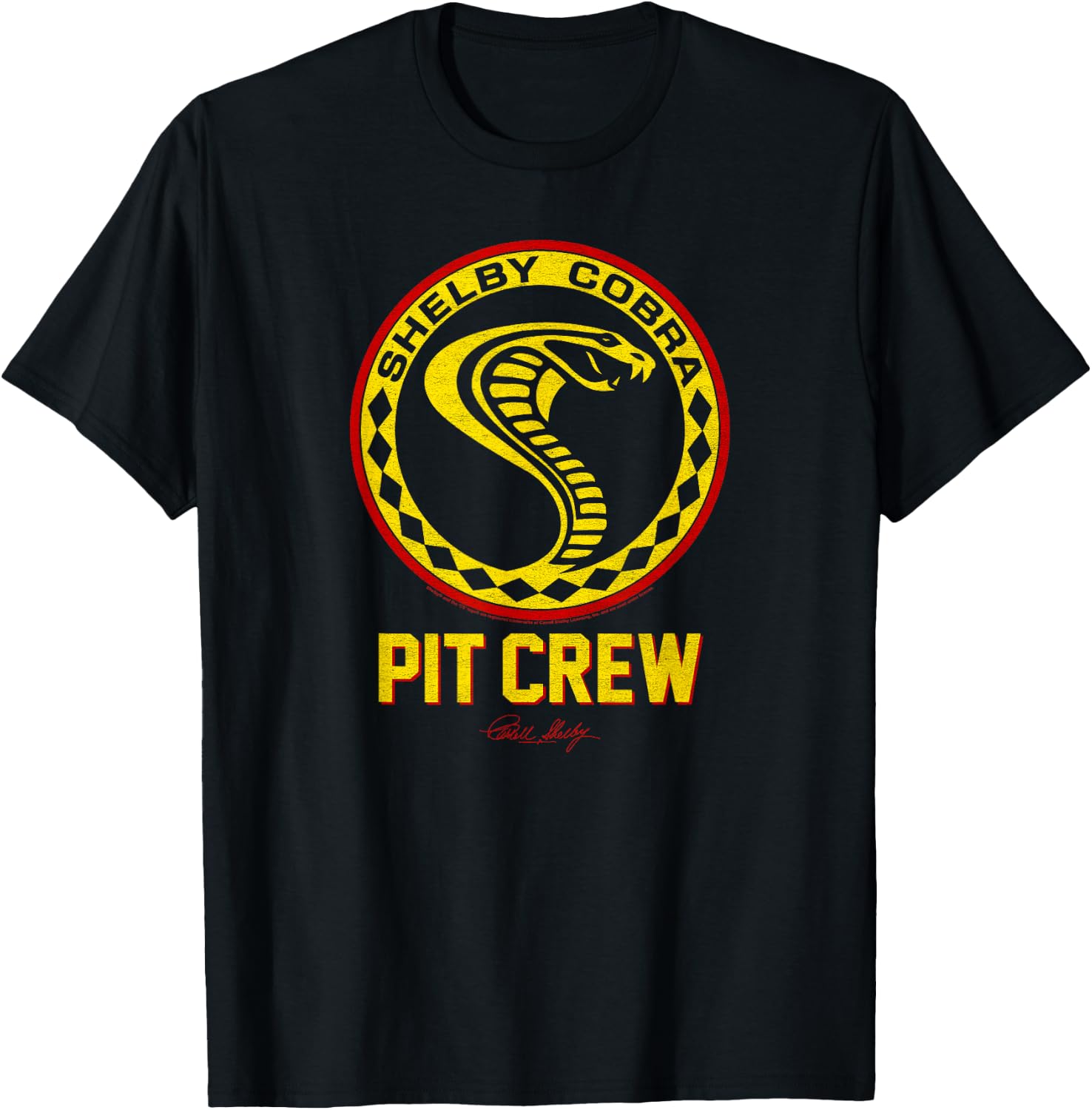 Carroll Shelby Vintage Pit Crew Badge T-Shirt - T-Shirt | Black