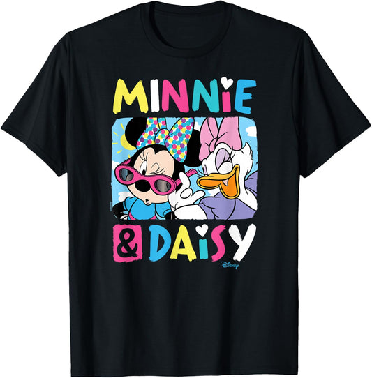Minnie Mouse and Daisy Duck T-Shirt - T-Shirt | Black