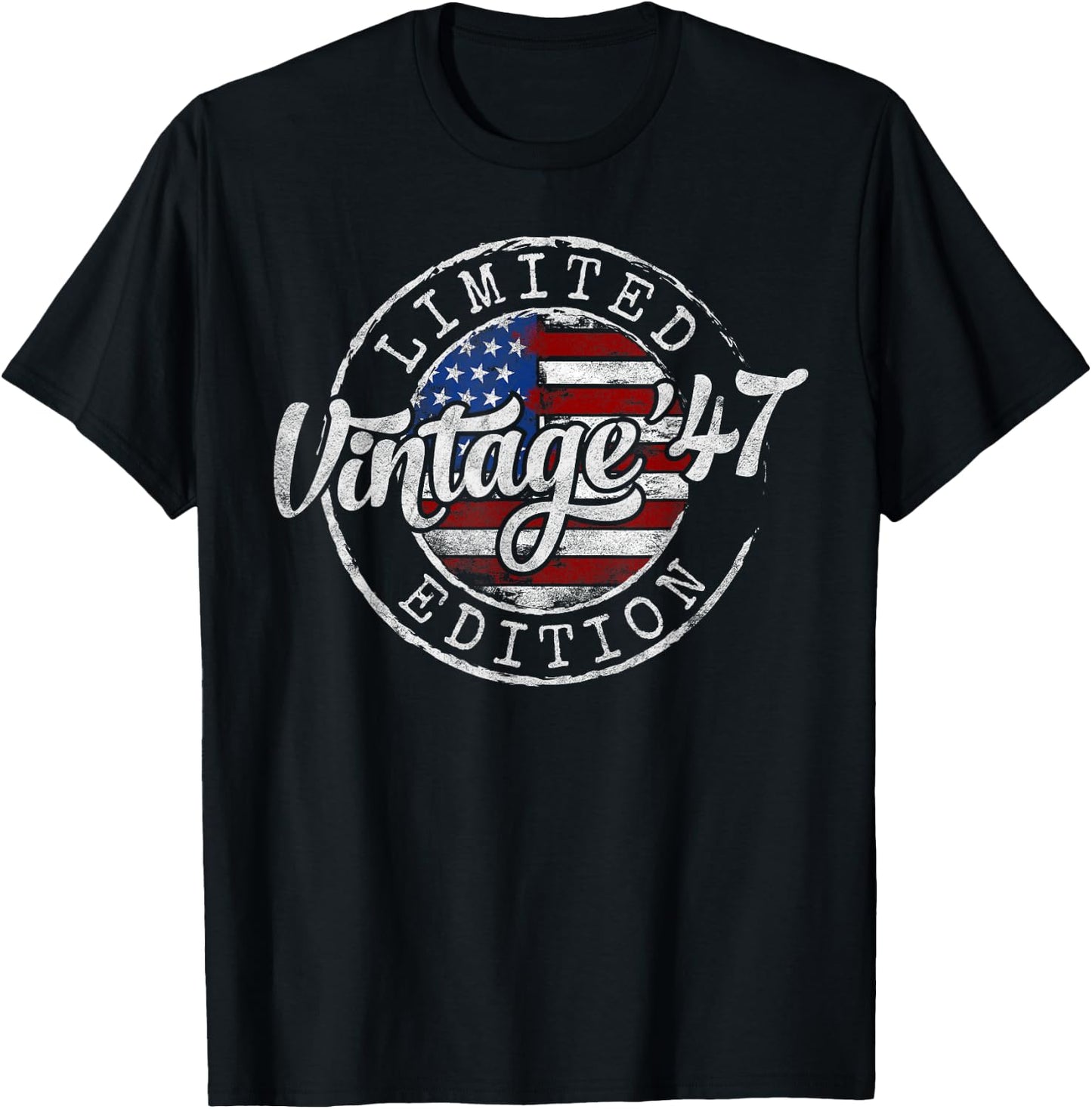 Vintage 1947 78th Birthday Gifts Women 78 Year Old T-Shirt - T-Shirt | Black
