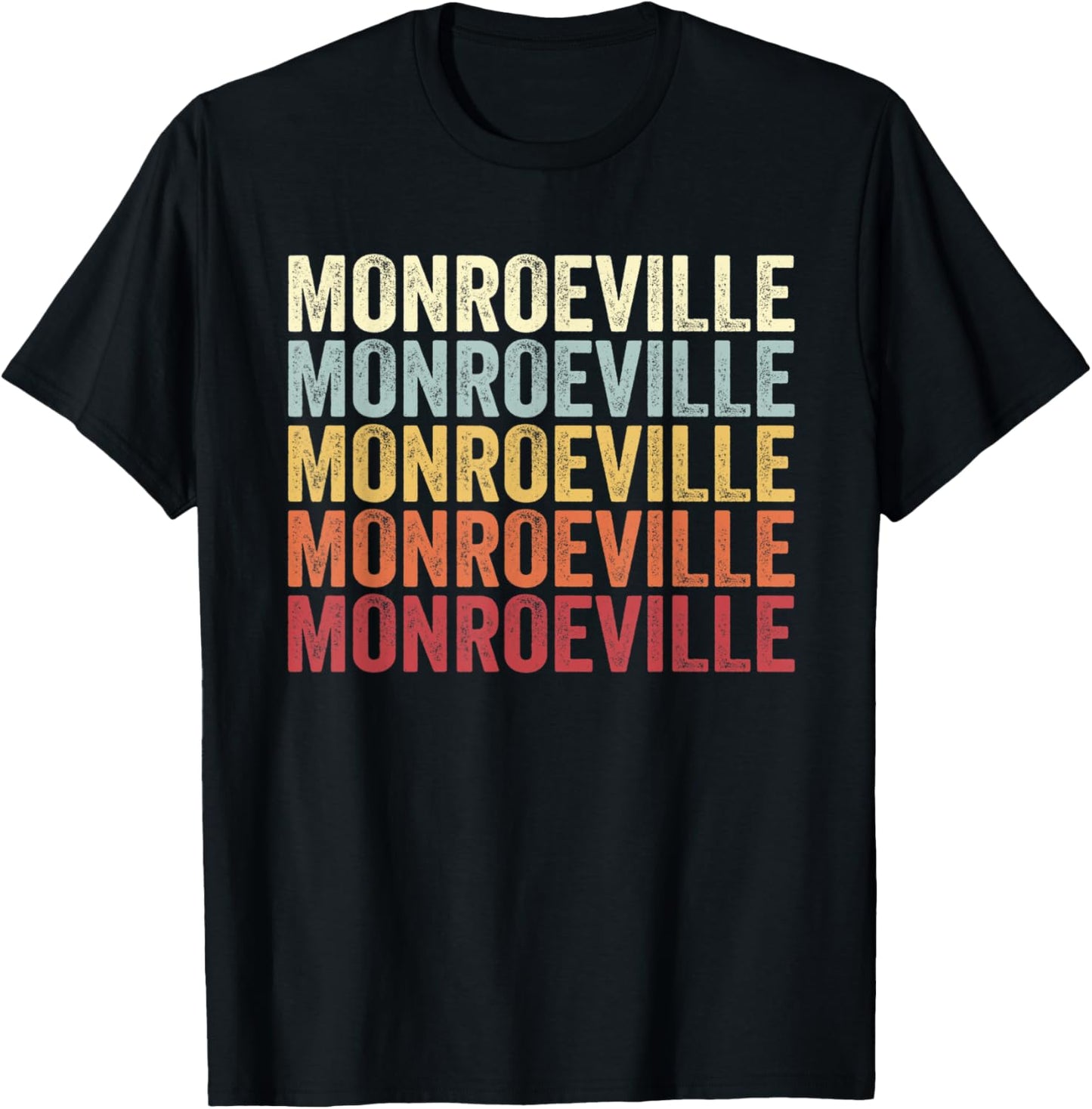 Monroeville Alabama Monroeville AL Retro Vintage Text T-Shirt - T-Shirt | Black
