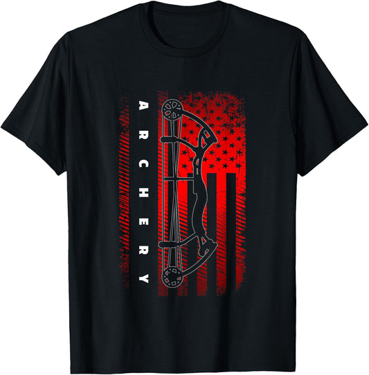 American Flag Archery T-Shirt - T-Shirt | Black