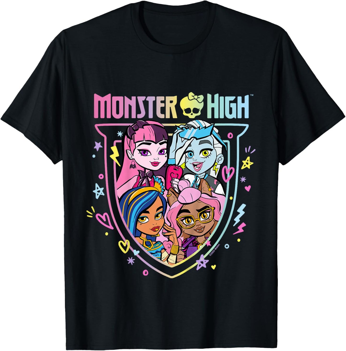 Kids Monster High - MH Rainbow Group T-Shirt - T-Shirt | Black