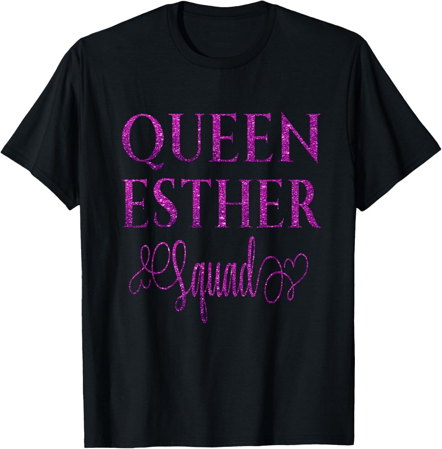 Purple Queen Esther Squad - Bible Character Purim Costume T-Shirt - T-Shirt | Black