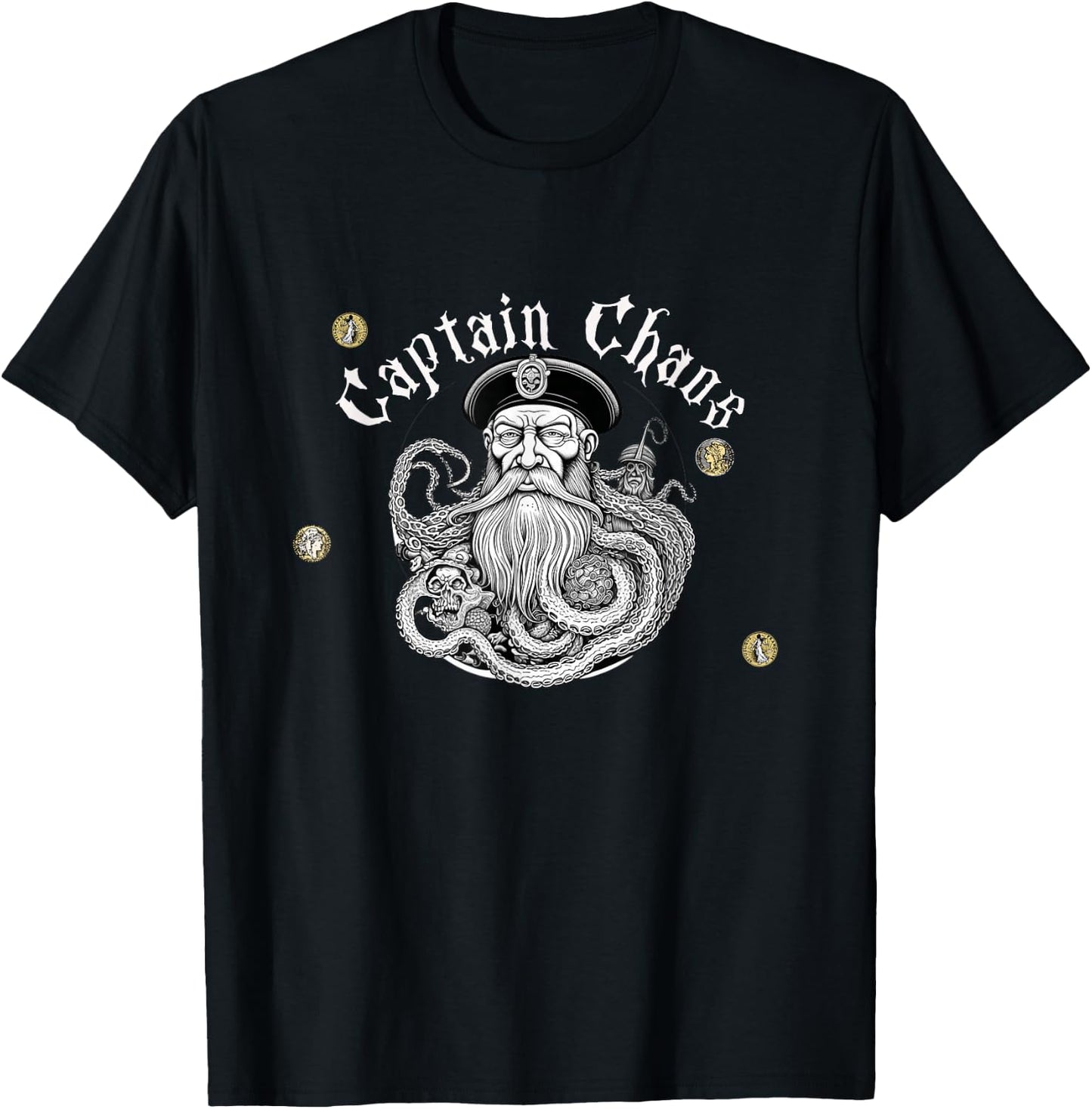 Retro Captain Chaos Casual Comfortable and Funny T-Shirt - T-Shirt | Black
