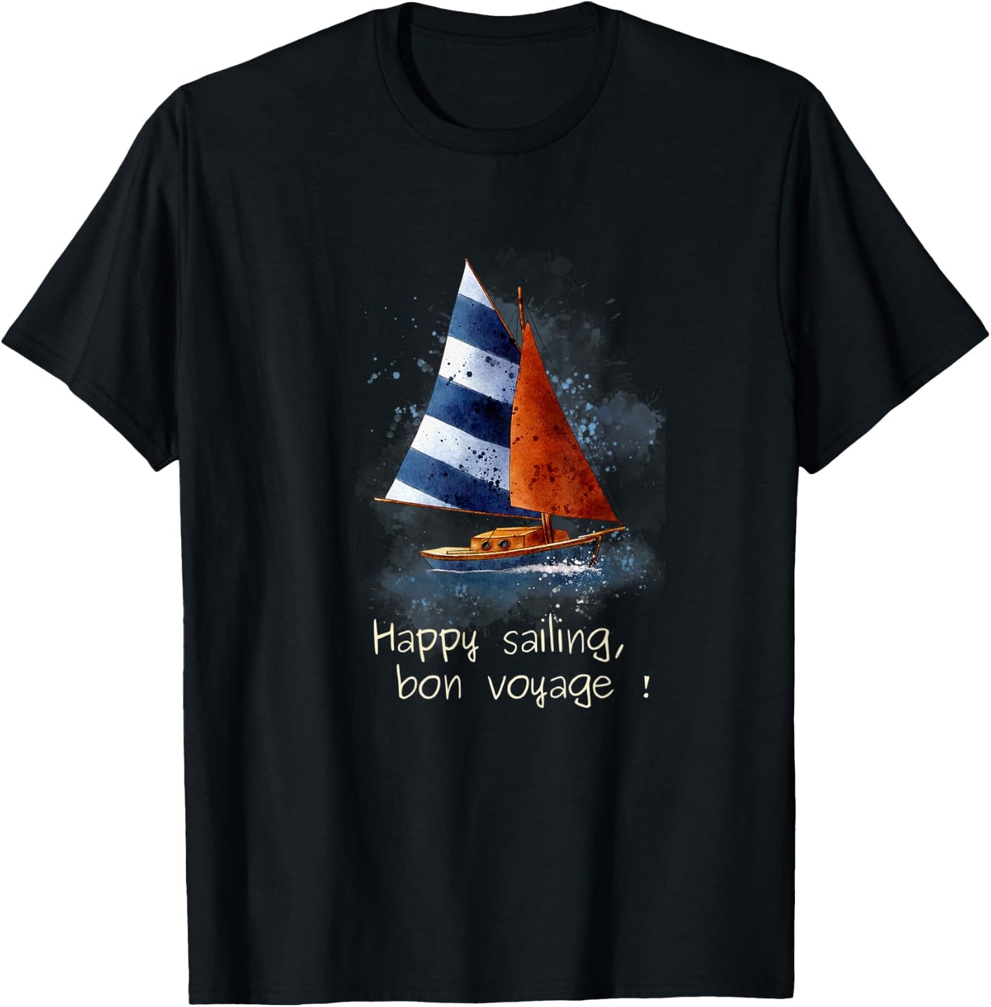 Happy sailing T-Shirt - T-Shirt | Black