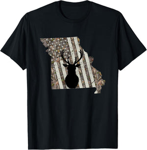 Missouri Whitetail Deer Hunting T-Shirt - T-Shirt | Black
