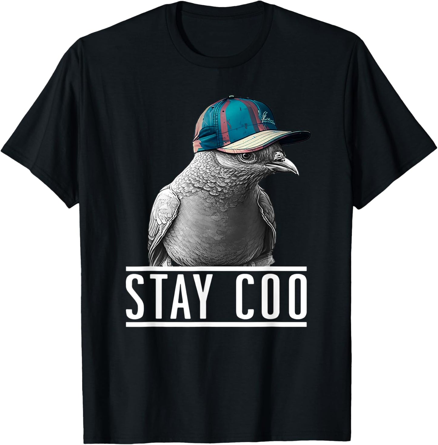 Stay Coo - Pigeon Lover, Animal Lover, Birds Owner T-Shirt - T-Shirt | Black