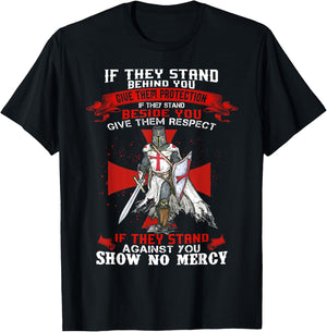 Men Knight Templar Christian Warrior Of God If They Stand T-Shirt - T-Shirt | Black
