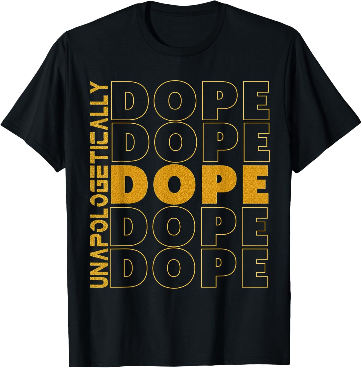 Melanin Black Queen King Golden Afro Unapologetically Dope T-Shirt - T-Shirt | Black