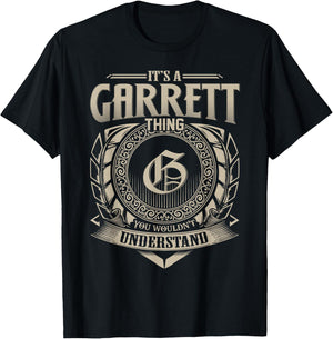 It's A GARRETT Thing You Wouldn't Understand Name Vintage T-Shirt - T-Shirt | Black