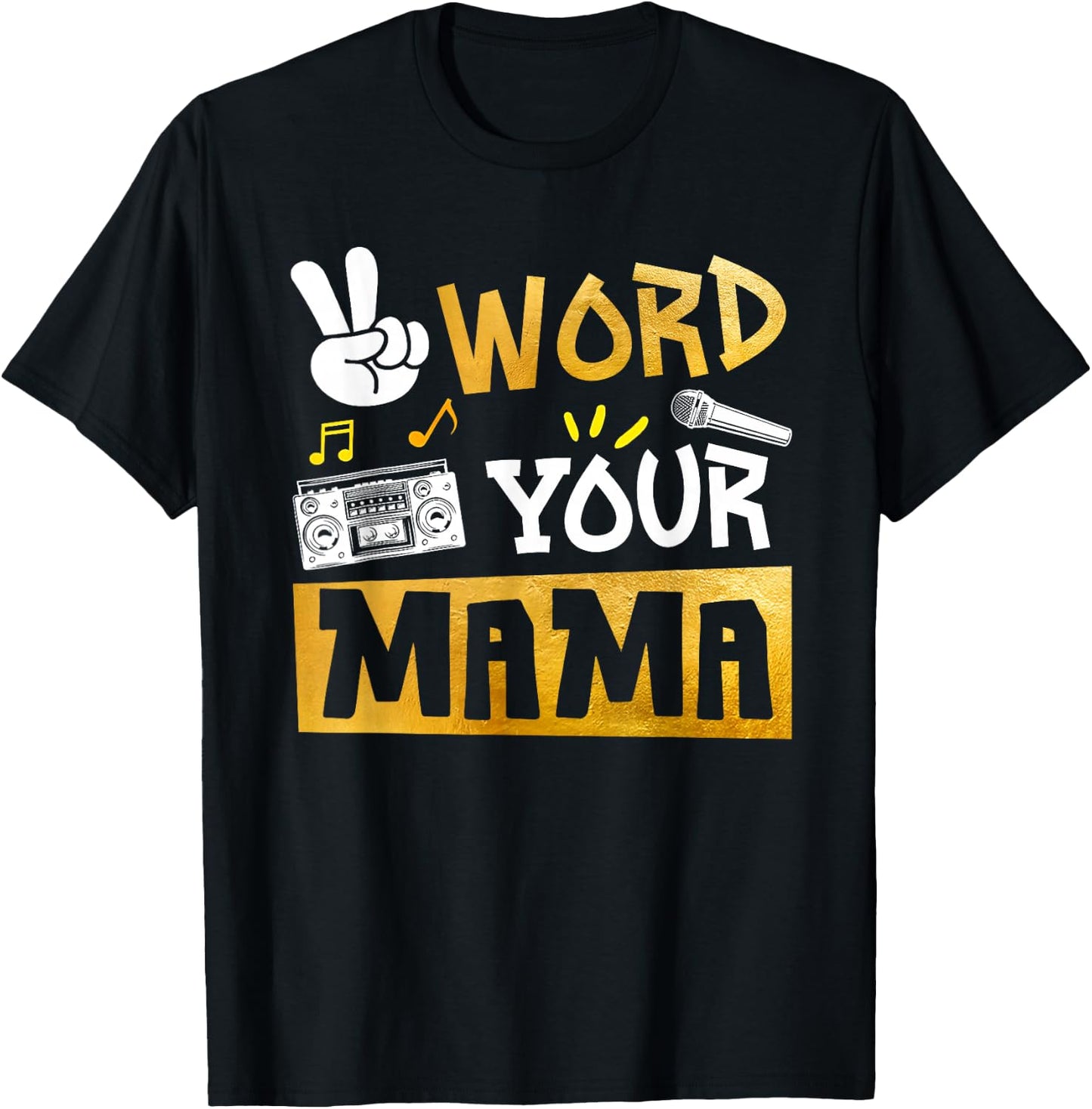 Word Your Mama - Mom Of The Birthday Two Legit To Quit T-Shirt - T-Shirt | Black