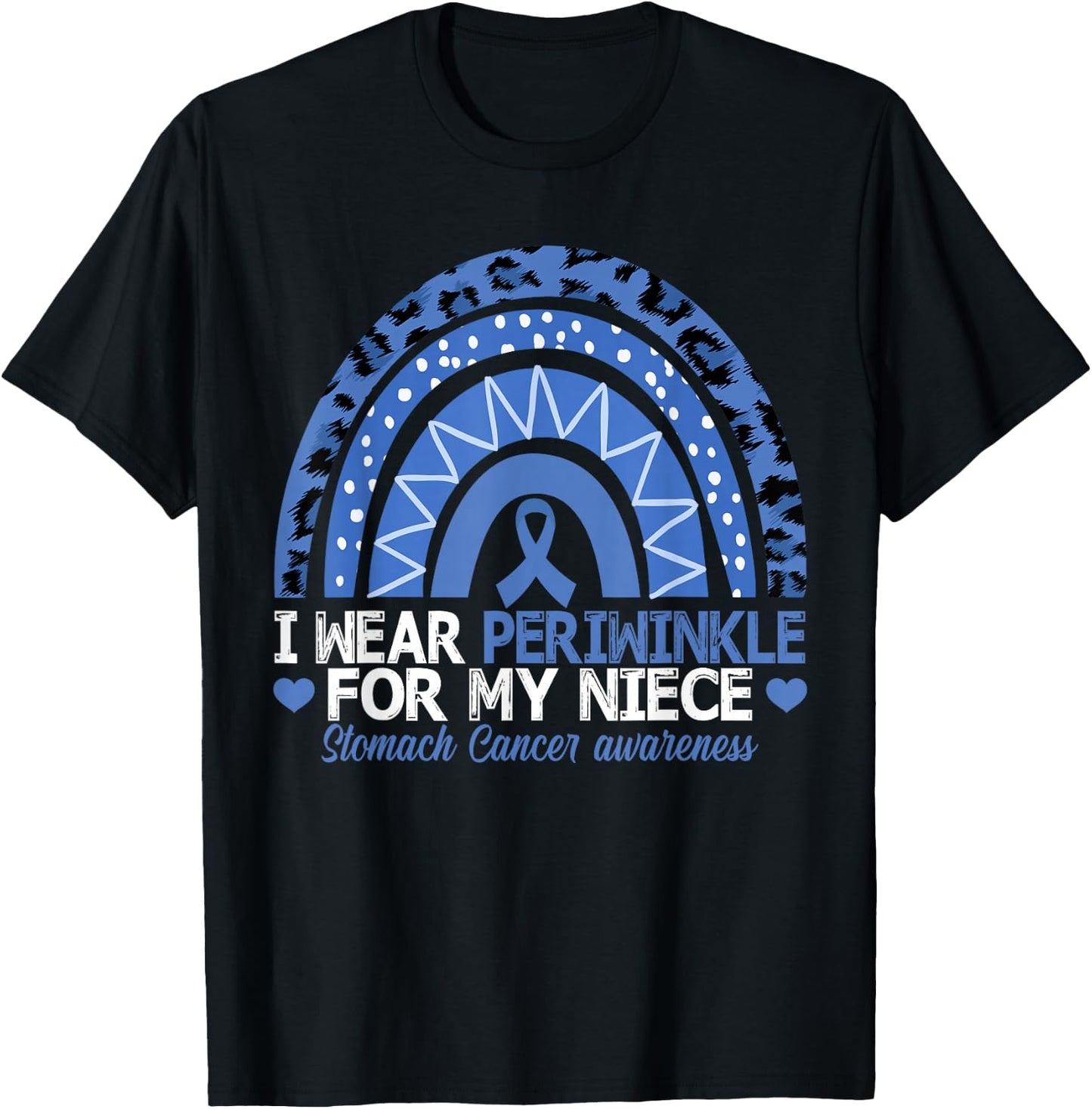I Wear Periwinkle For My Niece Stomach Cancer Awareness T-Shirt - T-Shirt | Black