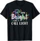 Nurse Christmas Lights Shine a Bright Like A Call Light T-Shirt - T-Shirt | Black