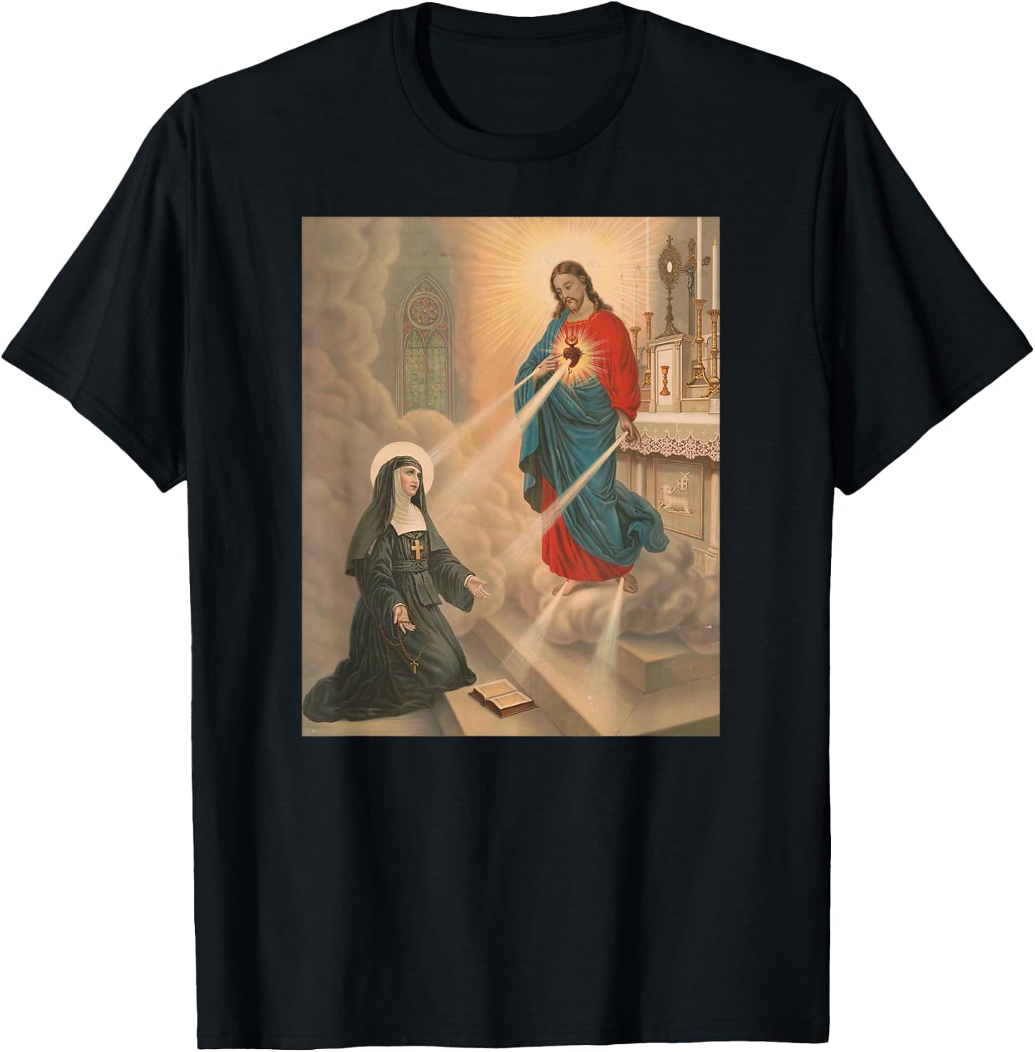 Saint Margaret Mary Alacoque T-Shirt - T-Shirt | Black