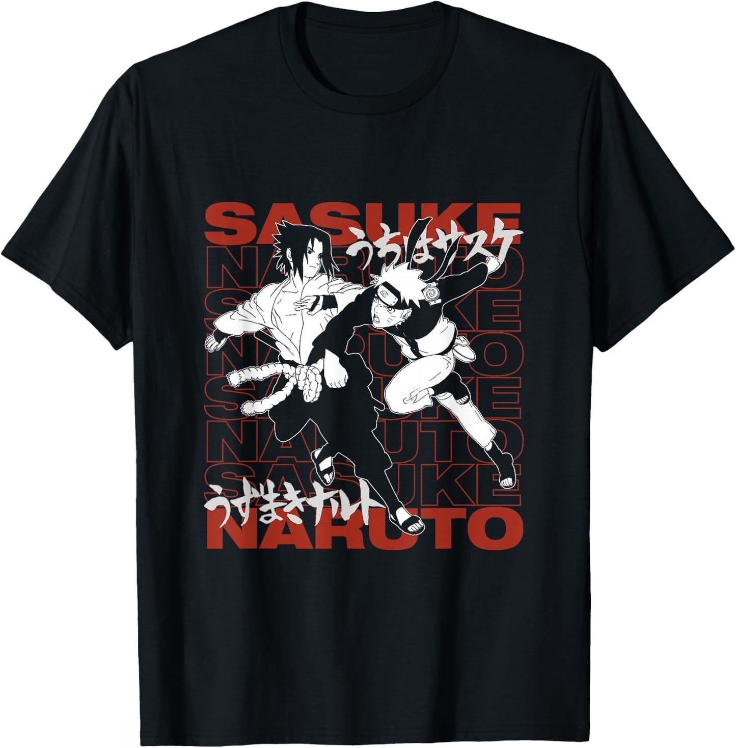 Sasuke Naruto Anime Cartoon Characters T-Shirt - T-Shirt | Black