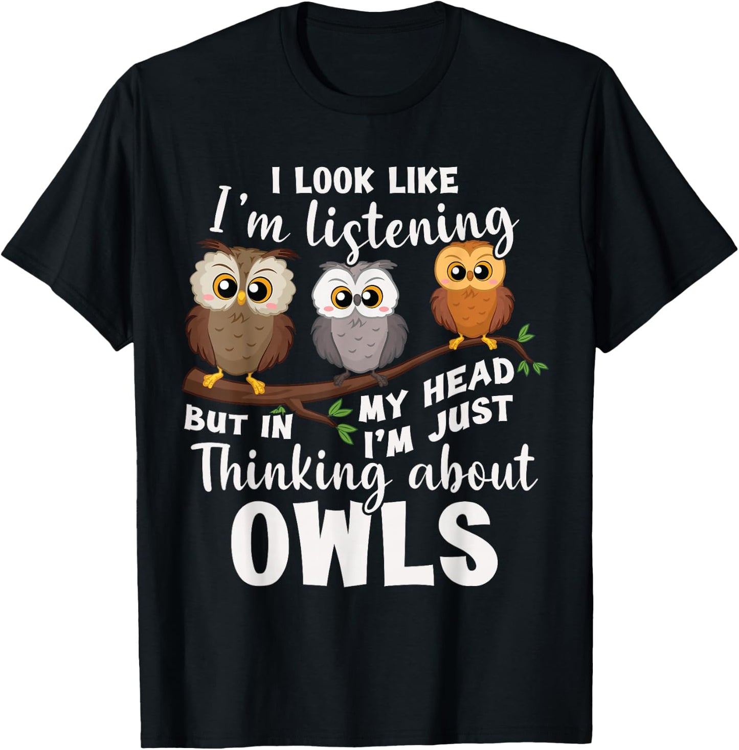 Cute Owl Costume For Kids | Owl T-Shirt - T-Shirt | Black
