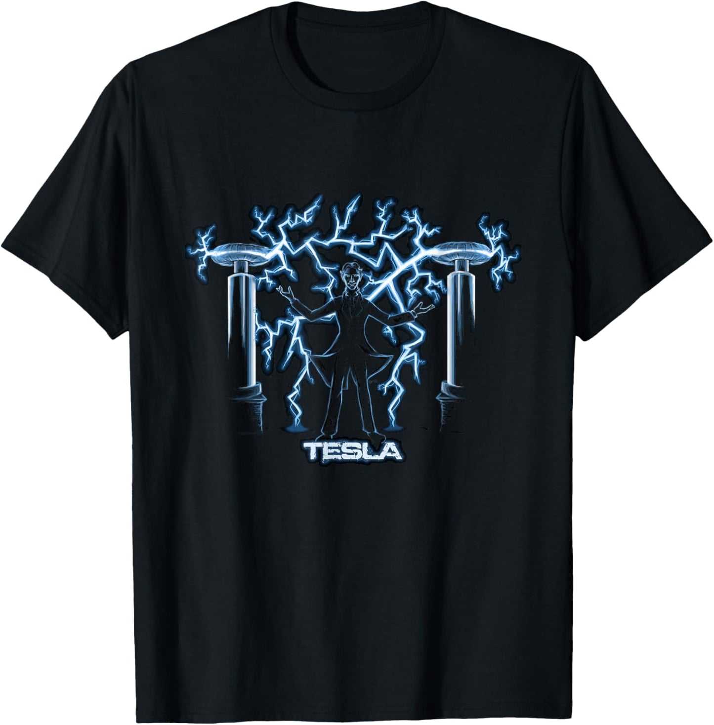 Nikola Tesla, Mad Scientist | Science Engineering T-Shirt - T-Shirt | Black