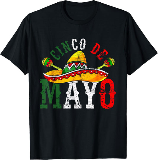 Cinco De Mayo Mexican Lets Fiesta 5 De Mayo Women Men T-Shirt - T-Shirt | Black