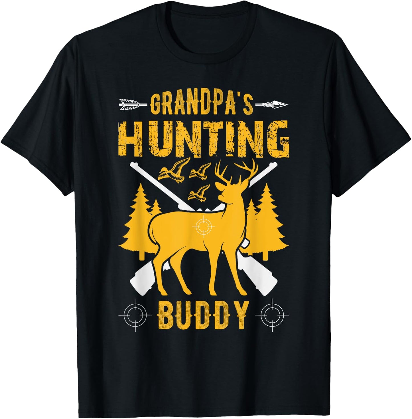 Grandpa's Hunting Buddy Grandson Hunting Buddies T-Shirt - T-Shirt | Black