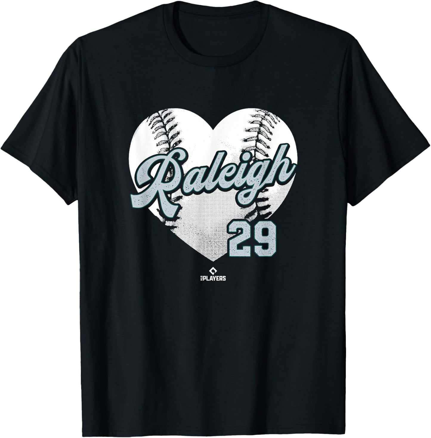 Baseball Heart Cal Raleigh Seattle MLBPA T-Shirt - T-Shirt | Black