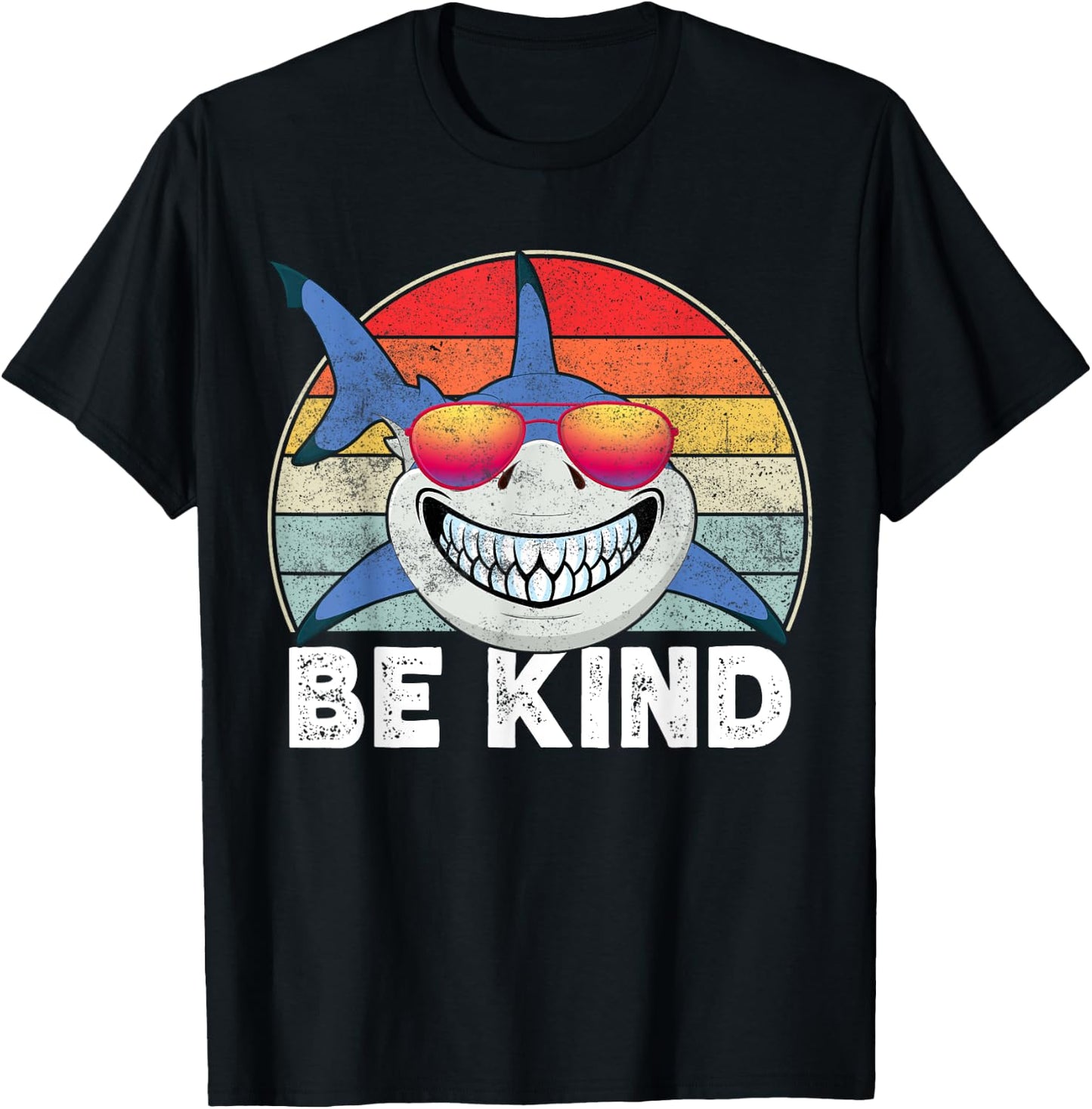 Be Kind Unity Day Orange Shark Kindness Anti Bullying Kids T-Shirt - T-Shirt | Black