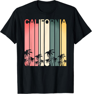 Retro California Surf Vintage Beach San Diego Orange County T-Shirt - T-Shirt | Black