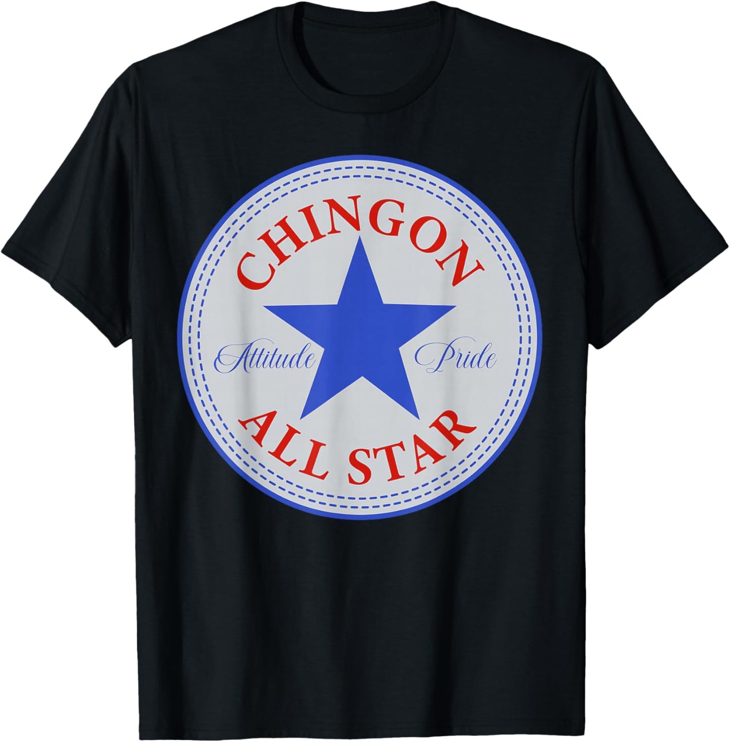 Chingon All Star Mexican Latin Pride Chicano Spanish Sayings T-Shirt - T-Shirt | Black