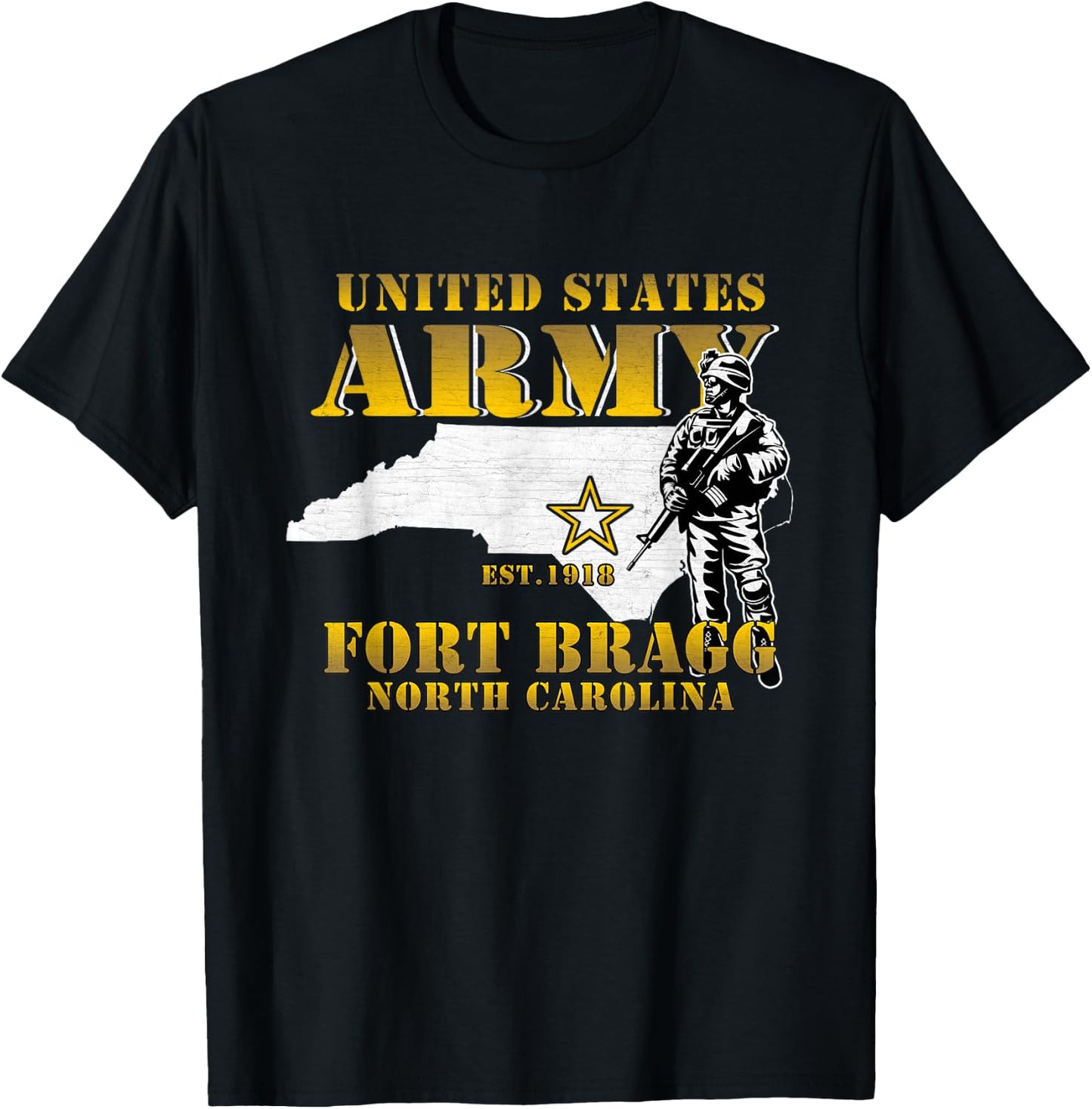 Fort Bragg North Carolina Nc Army Base Army Basic Training T-Shirt - T-Shirt | Black