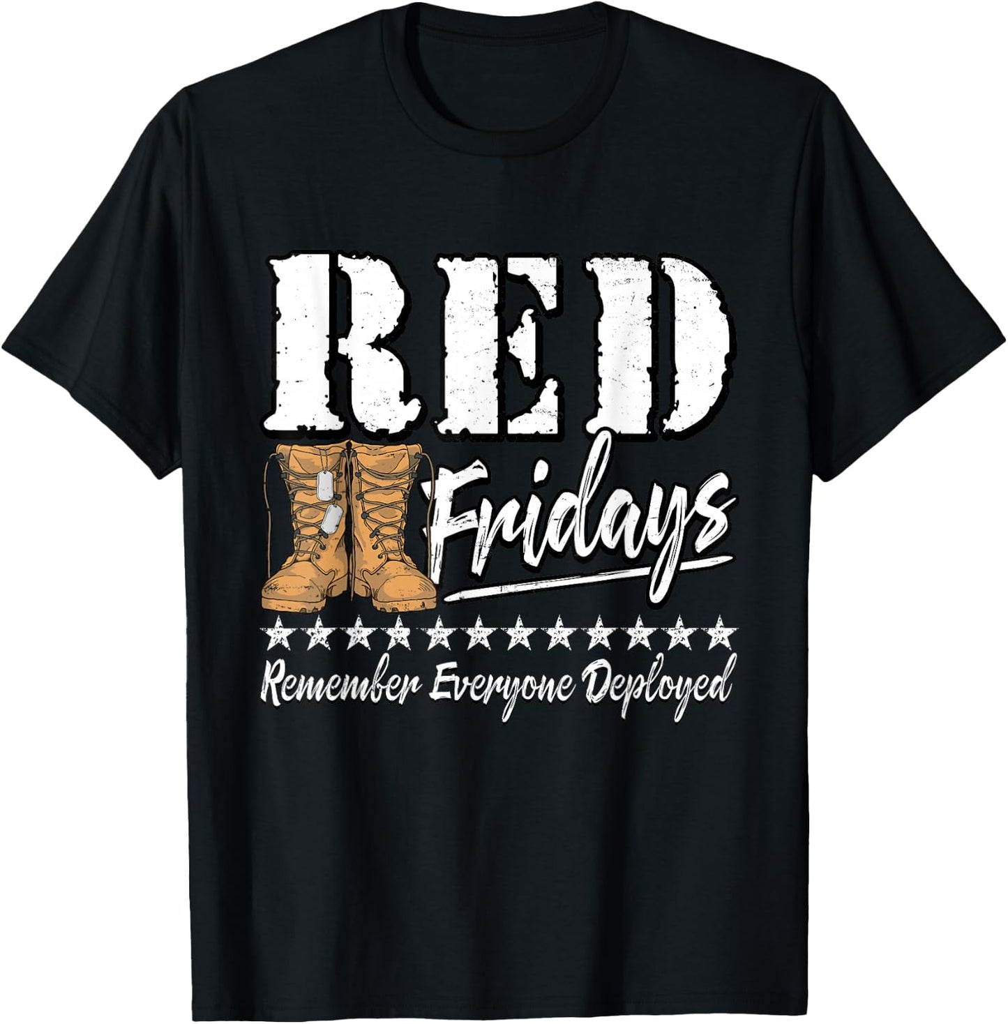 R.E.D. Friday Military Remember Everyone Deployed RED T-Shirt - T-Shirt | Black