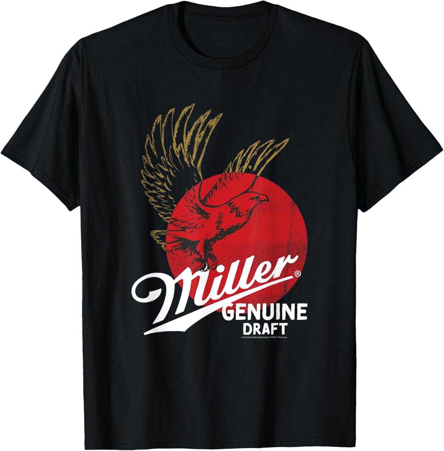 Coors Brewing Company Miller Genuine Draft Classic Big Logo T-Shirt - T-Shirt | Black