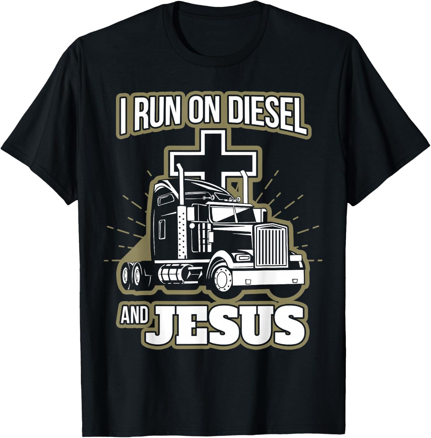 Jesus Truck Driver Christian Trucker T-Shirt - T-Shirt | Black
