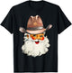Santa Cowboy Cowgirl Western Howdy Christmas T-Shirt - T-Shirt | Black