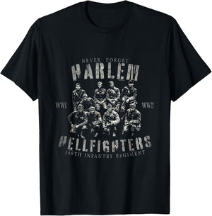 Harlem Hellfighters Black Military History T-Shirt - T-Shirt | Black