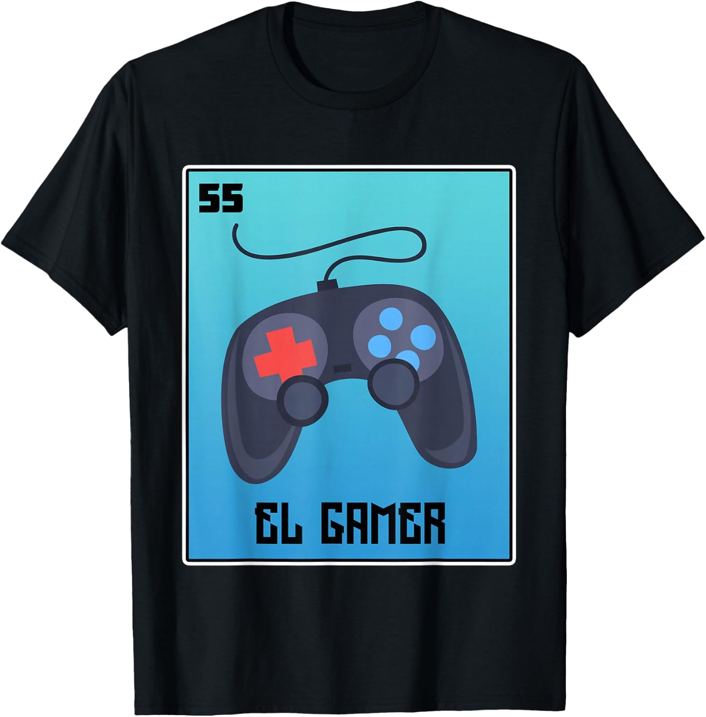 El Gamer Video Games Funny Mexican Lottery Parody Graphic T-Shirt - T-Shirt | Black