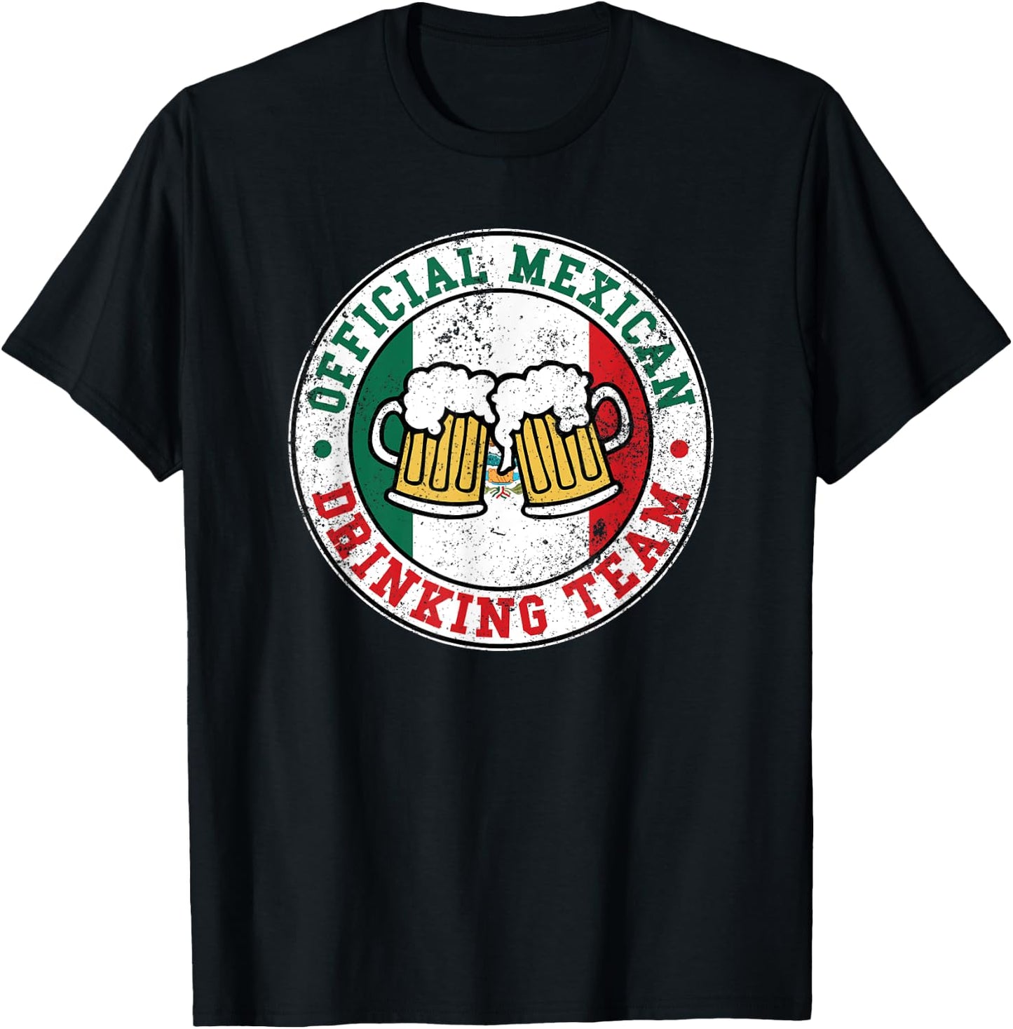 Official Mexican Drinking Team Funny Mexico Drinking Team T-Shirt - T-Shirt | Black
