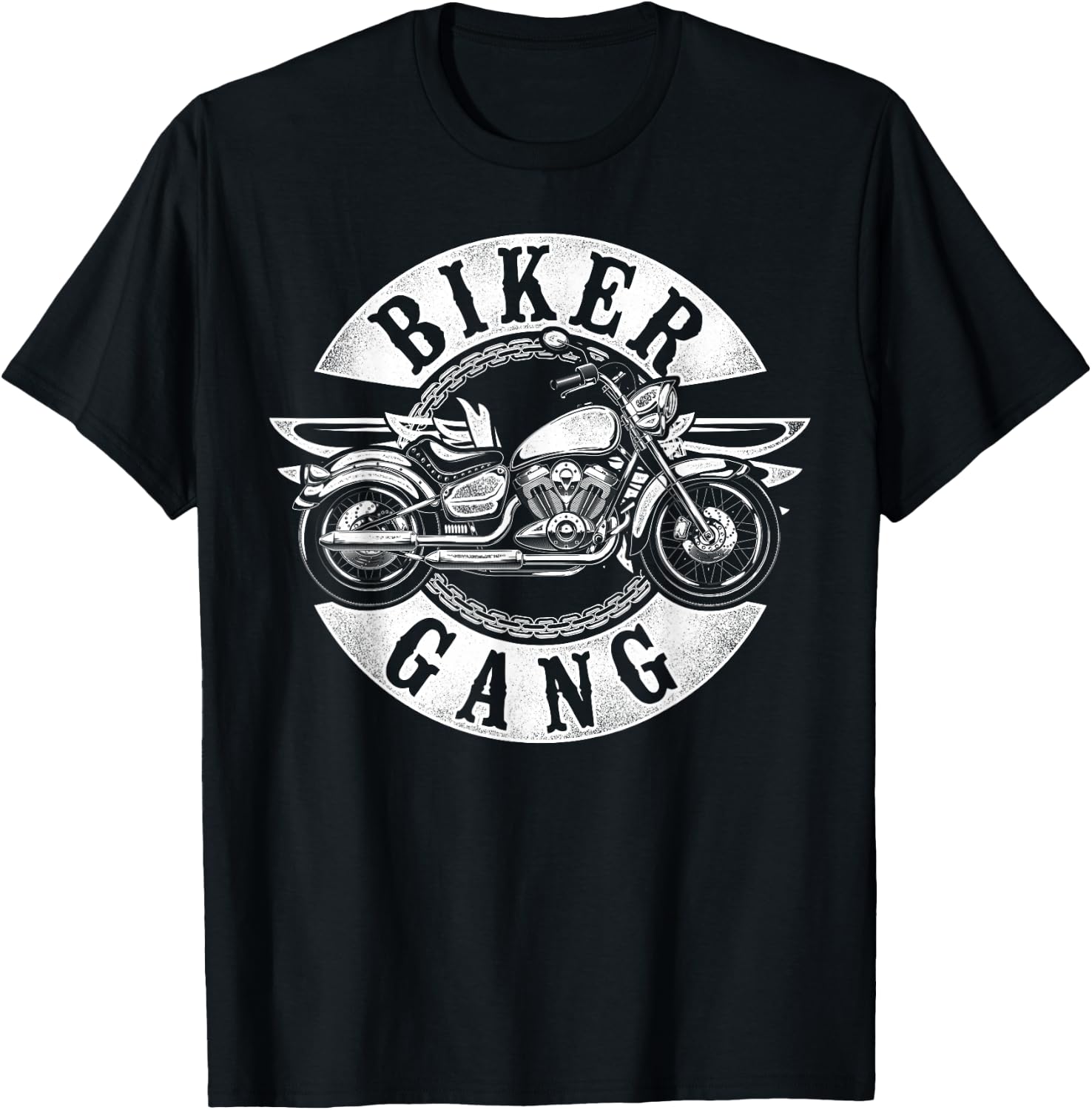 Classic Motorcycle Biker Biker Gang T-Shirt - T-Shirt | Black