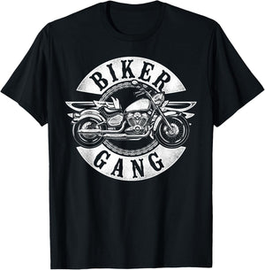 Classic Motorcycle Biker Biker Gang T-Shirt - T-Shirt | Black