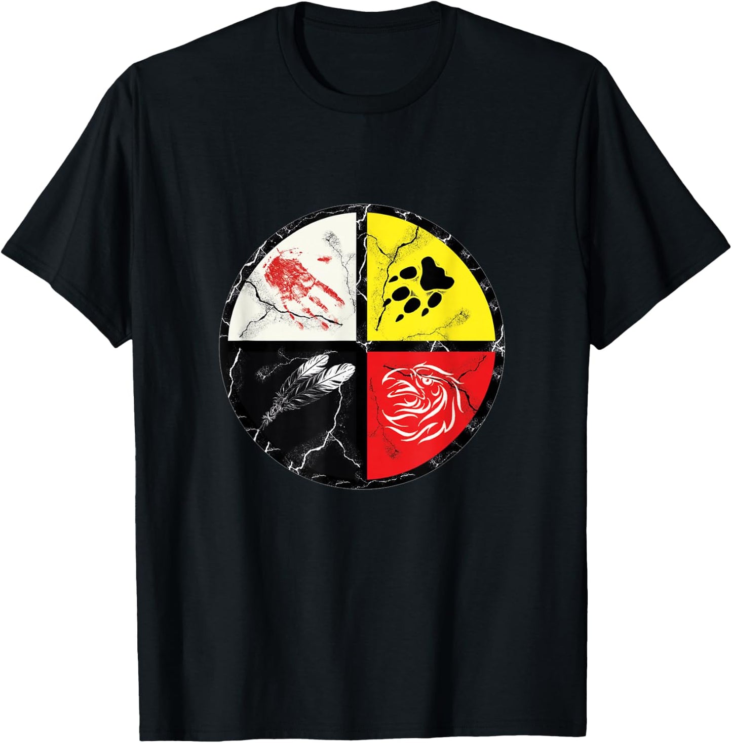 Native American Medicine Wheel T-Shirt - T-Shirt | Black