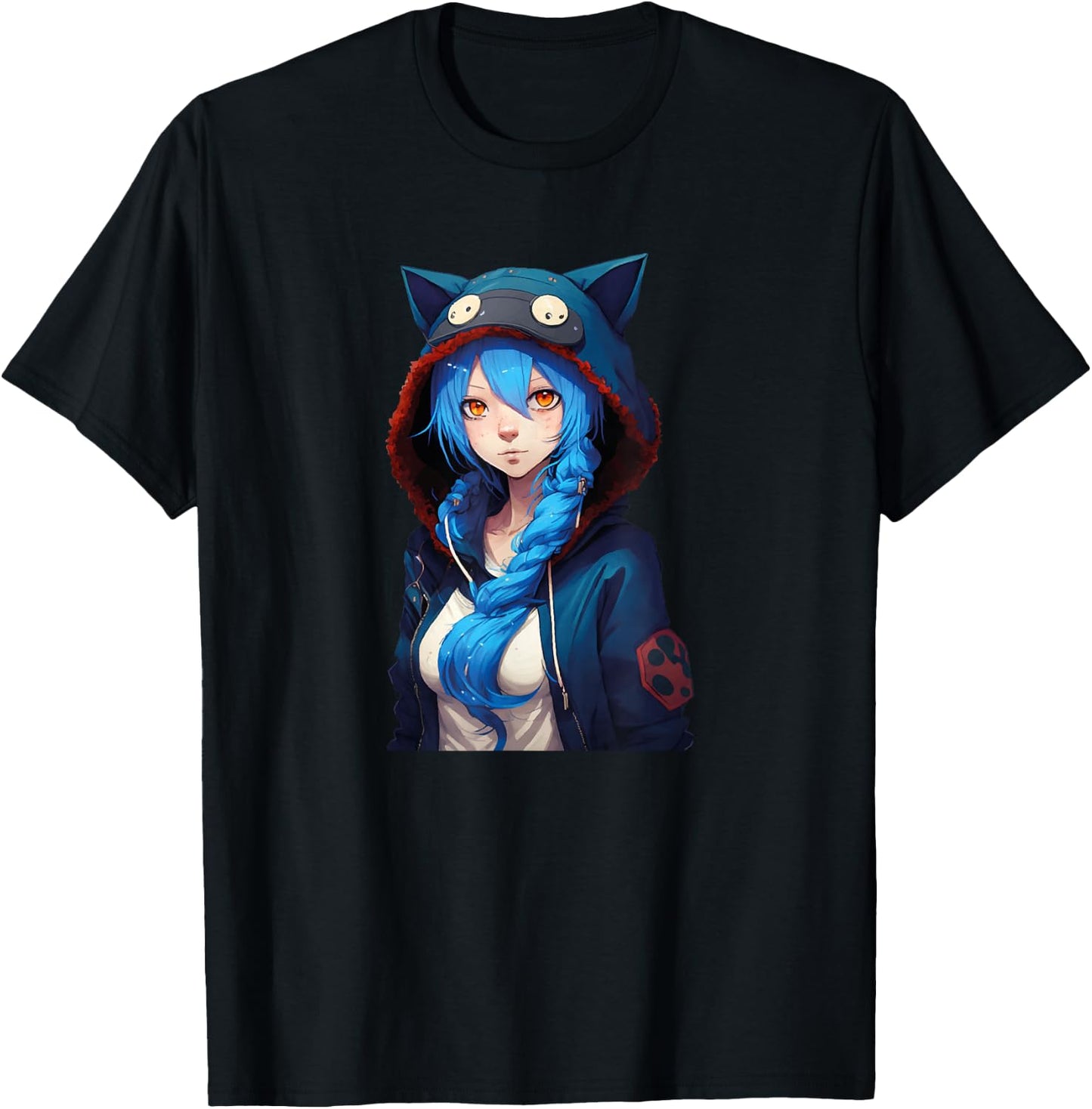 Anime Girl Waifu Japanese Aesthetic Kawaii Otaku T-Shirt - T-Shirt | Black