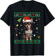 Ugly Sweater Chihuahua Dog Christmas Lights Santa Hat Men Women Kids T-Shirt - T-Shirt | Black