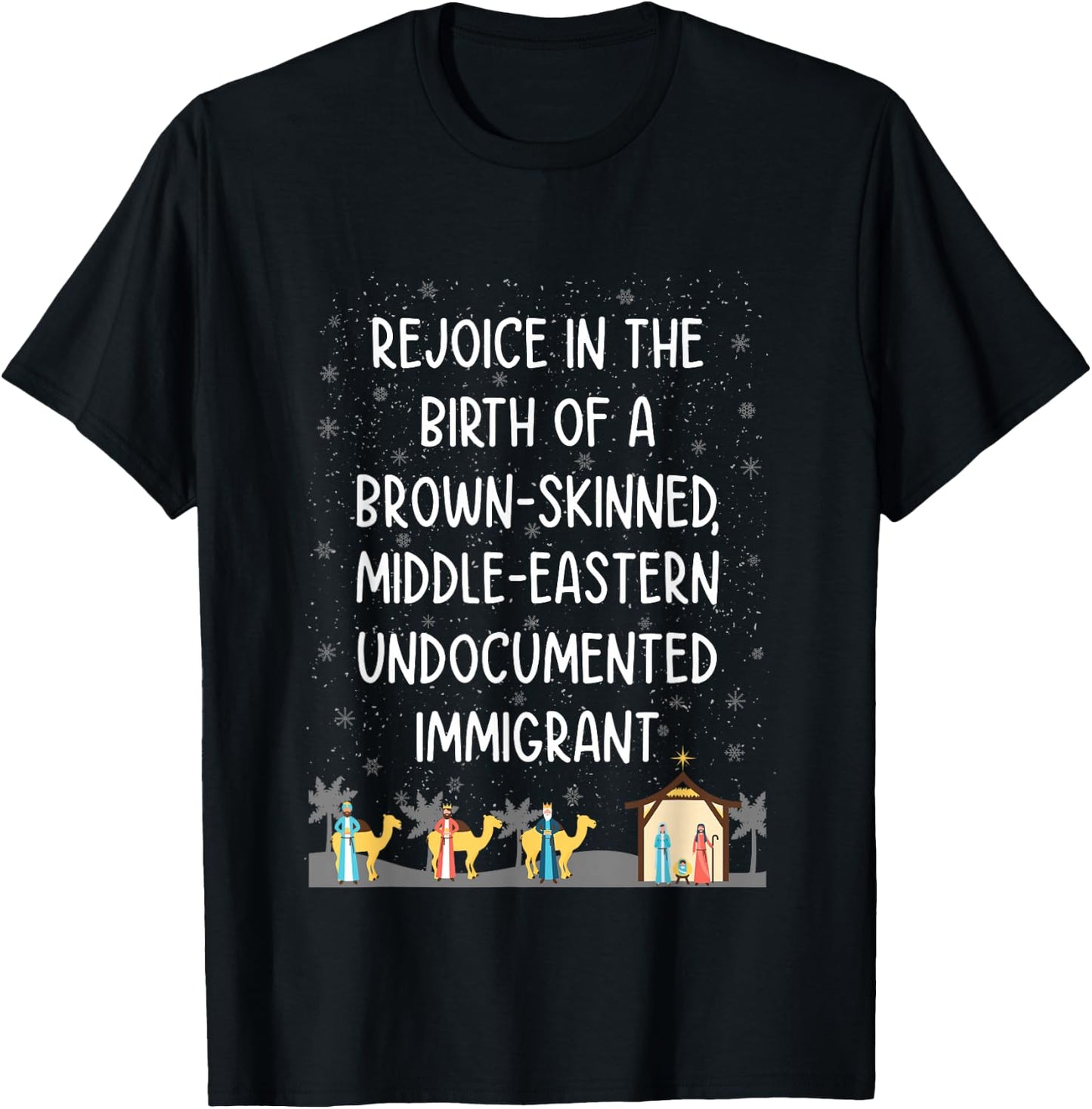 Rejoice In The Birth Of Brown-Skinned, Middle-Eastern T-Shirt - T-Shirt | Black