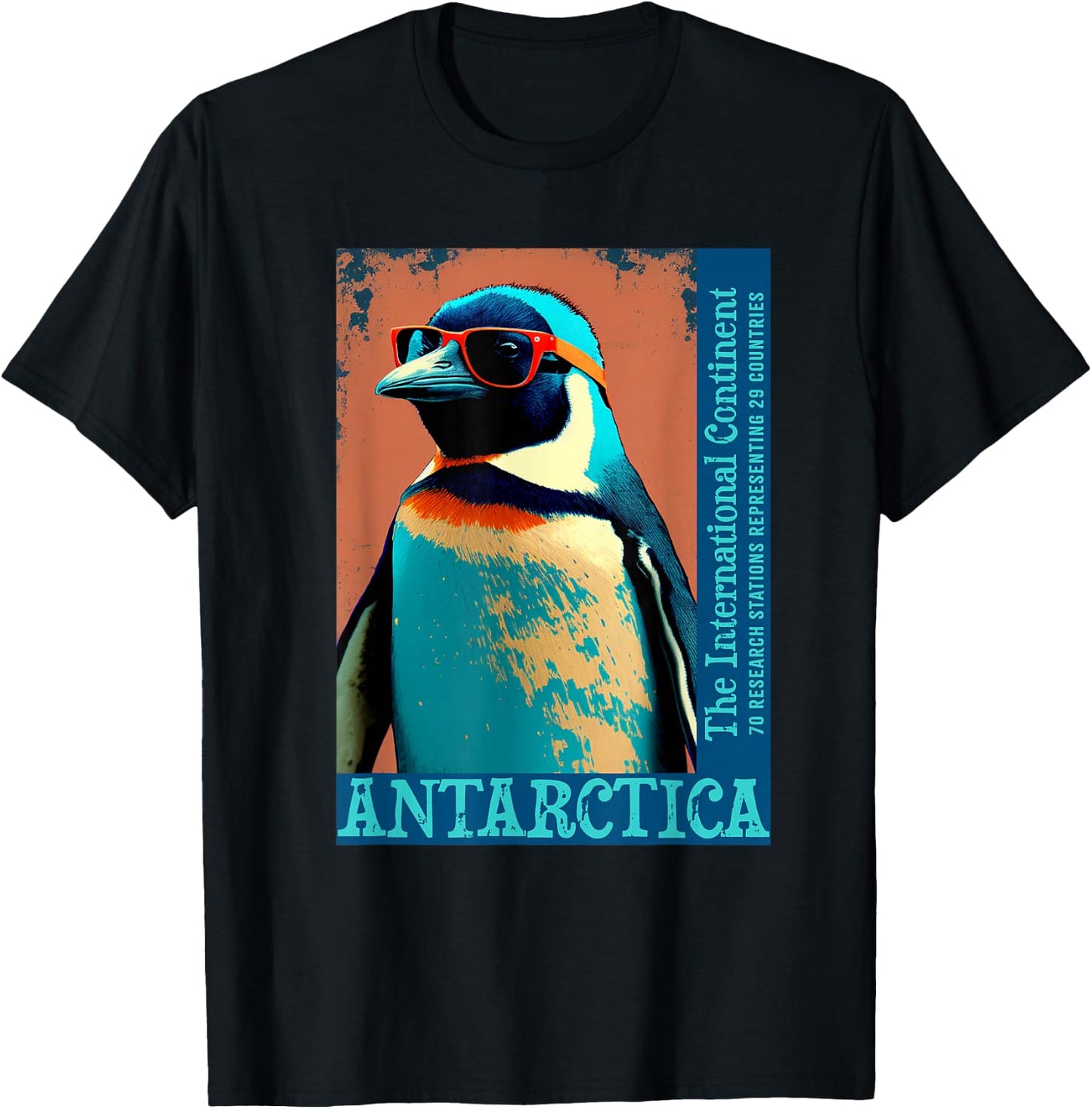 Antarctica Funny Penguin Apparel and Decor Cute Cool Penguin Antarctic Research Souvenir - -Adults - Black - Short Sleeve - Classic Fit - Small T-Shirt - T-Shirt | Black