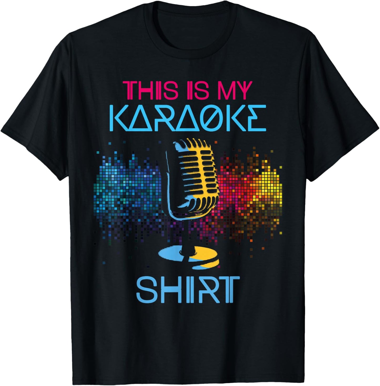 Karaoke Singer 80s Retro This Is My Karaoke Shirt T-Shirt - T-Shirt | Black