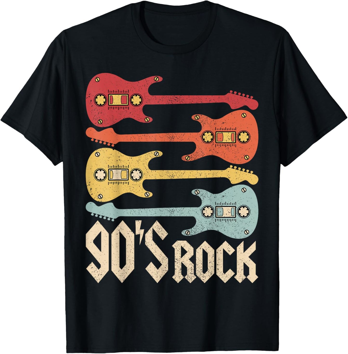 90s Rock Band Guitar Cassette Tape 1990s Vintage 90s Costume T-Shirt - T-Shirt | Black