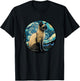 Siamese Cat in Starry Night Painting Men Women Kids T-Shirt - T-Shirt | Black