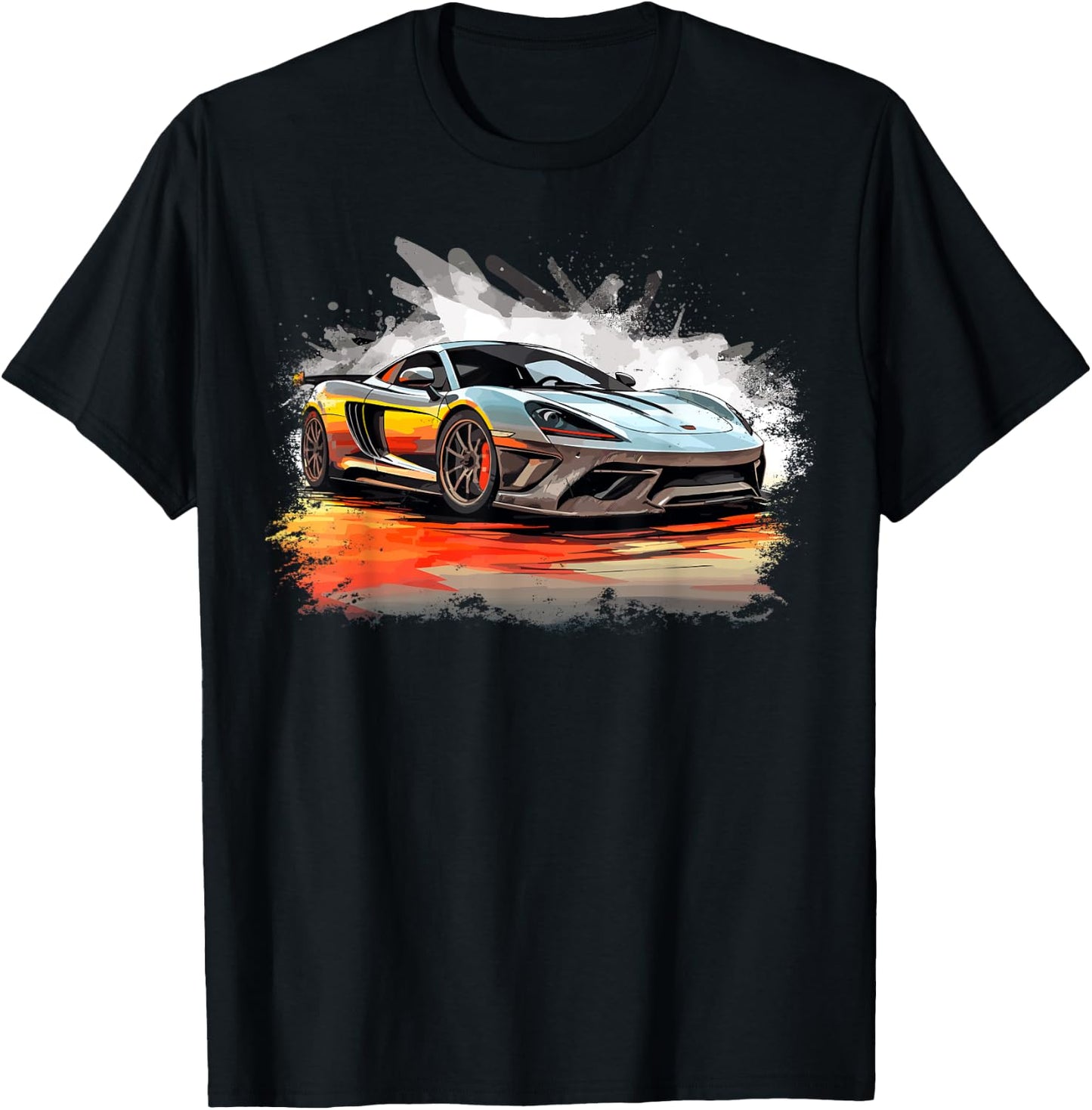 Supercar Exotic Sports Car Concept Hypercar Vintage Graphic T-Shirt - T-Shirt | Black