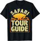 Funny Safari Guide Art Women Kids Zoo Safari Costume T-Shirt - T-Shirt | Black