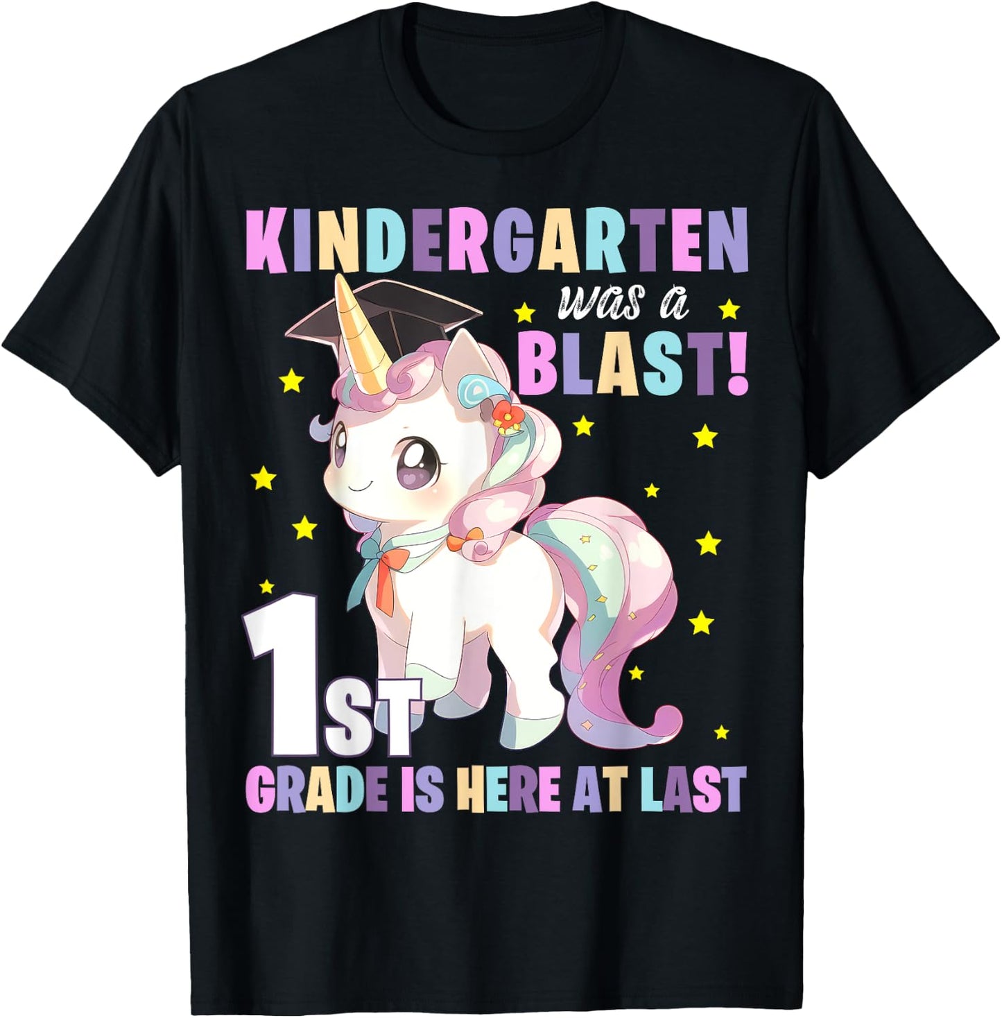 Kindergarten Graduation Unicorn Kindergarten Graduate Girls T-Shirt - T-Shirt | Black